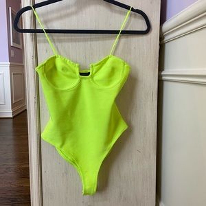 NWT Neon Bustier Bodysuit